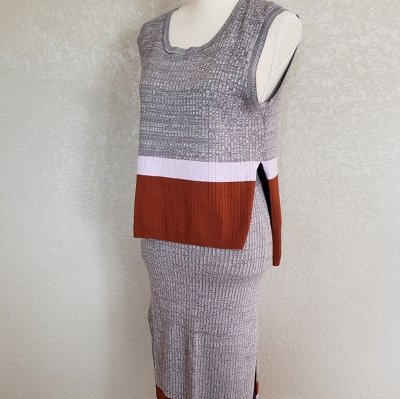 Free people knit set ribbed skirt and tank top - Picture 5 of 11